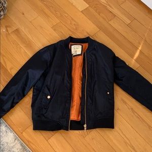 Navy Blue Ci Sono Bomber Jacket